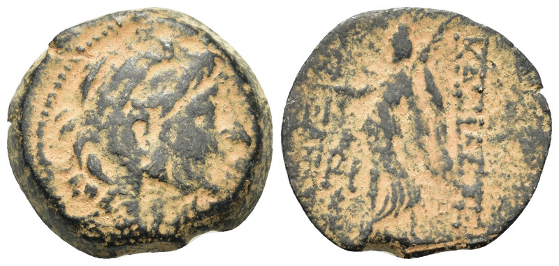 Seleukid Kings. Alexander II Zabinas (128-122 BC). Æ (21mm, 7.3g). Antioch. Head...