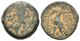 Seleukid Kings. Antiochos VIII Epiphanes (121/0-97/6 BC). Æ (19,1mm, 5.7g). Antioch on the Orontes. Diademed and radiate head r. R/ Eagle standing l. ...