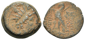 Seleukid Kings. Antiochos VIII Epiphanes (121/0-97/6 BC). Æ (19,5mm, 5.55g). Antioch on the Orontes. Diademed and radiate head r. R/ Eagle standing l....
