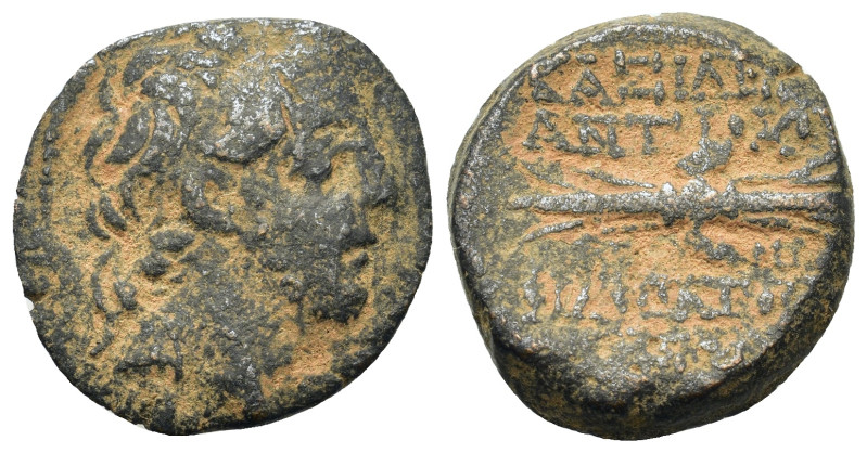 Seleukid Kings. Antiochos IX Eusebes Philopator (114/13-96/5 BC). Æ (19,3mm, 5.5...