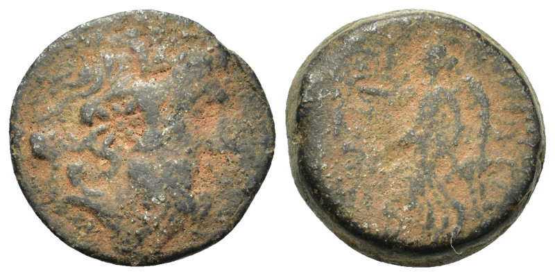 Seleukis and Pieria, Apameia, c. 1st century BC. Æ (16,7mm, 5g). Turreted and ve...