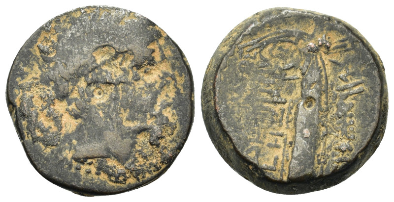 Phoenicia, Sidon(?), c. 1st century BC. Æ (19mm, 6.15g). Jugate heads of Tyche a...