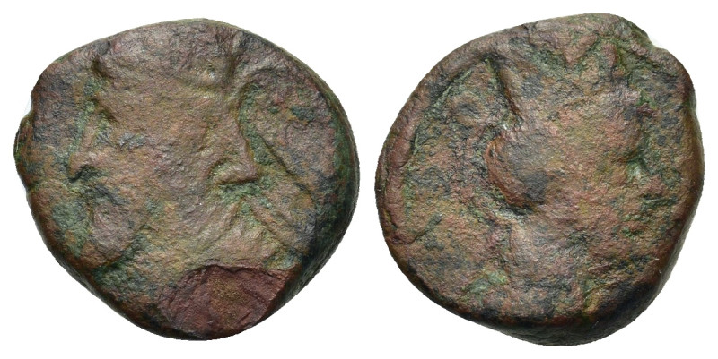 Kings of Parthia, Artabanos V (c. AD 80-90). Æ Chalkous (14,5mm, 3). Ekbatana. D...