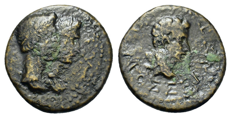 Kings of Thrace. Rhoemetalkes I and Pythodoris, with Augustus. Circa circa 11 BC...