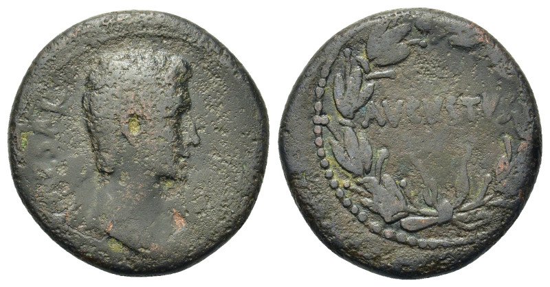 Augustus (27 BC-AD 14). Asia Minor, Uncertain. Æ As (24,2mm, 11g). Bare head r. ...