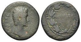Augustus (27 BC-AD 14). Asia Minor, Uncertain. Æ As (24,2mm, 11g). Bare head r. R/ AVGVSTVS within laurel wreath. RPC I 2235.