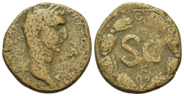 Nerva (96-98). Seleucis and Pieria, Antioch. Æ (26,2mm, 12g). Laureate head r. R/ SC with small K below, all within laurel wreath. McAlee-421k.
