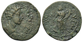 Commodus? (180-192). Thrace, Pautalia. Æ (21,8mm, 4.5g). Laureate head r. R/ Tyche standing, l., wearing kalathos, holding rudder and cornucopia.