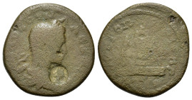 Severus Alexander (222-235). Cappadocia, Caesarea-Eusebia. Æ (26mm, 11g). Laureate, draped, and cuirassed bust r. R/ Agalma of Mount Argeaus on low, g...