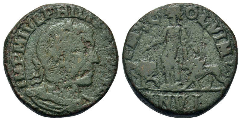 Philip I (244-249). Moesia Superior, Viminacium. Æ (28,4mm, 19.5g). Laureate, dr...
