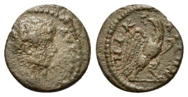 Uncertain emperor. Bithynia, Nicaea. Æ Assarion (14,4mm, 1.8g). Bare head r. R/ Eagle standing r., head l., wreath in beak, with wings displayed.