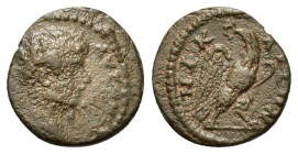 Uncertain emperor. Bithynia, Nicaea. Æ Assarion (14,4mm, 1.8g). Bare head r. R/ Eagle standing r., head l., wreath in beak, with wings displayed.