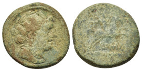Anonymous, Rome, 217-215 BC. Æ Semuncia (20,5mm, 5.96g). Draped female bust r., wearing mural crown. R/ Horseman r. on galloping horse, holding whip. ...