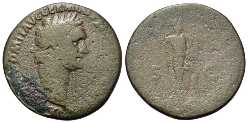 Domitian (81-96). Æ As (27,8mm, 9.2g). Rome, AD 86. Laureate bust r., wearing ae...