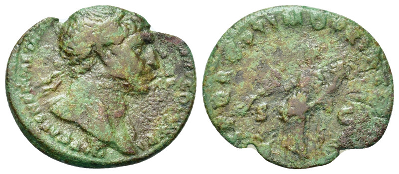 Trajan (98-117). Æ As (26,8mm, 5g). Rome, AD 103-107. Laureate bust r., slight d...