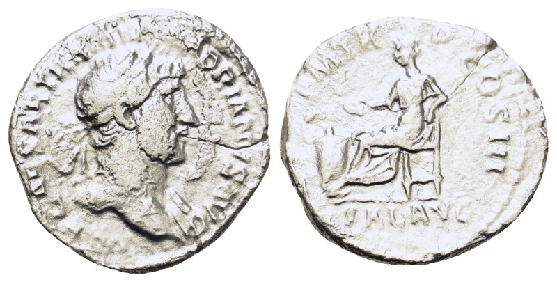 Hadrian (117-138). AR Denarius (18mm, 2.20g). Rome mint. IMP CAESAR TRAIAN HADRI...
