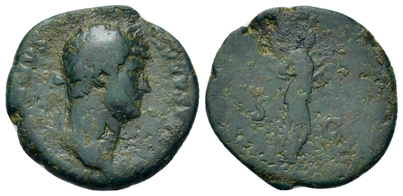 Hadrian (98-117). Æ As (26mm, 8.5g). Rome, AD 126-127. Laureate head r. R/ Salus...