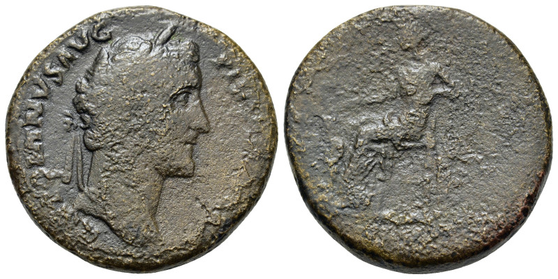 Antoninus Pius (138-161). Æ Sestertius (30,9mm, 23.5g). Rome, AD 144. Laureate h...