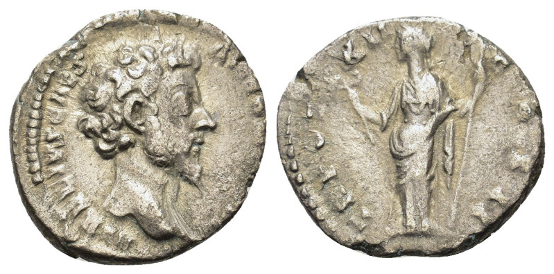 Marcus Aurelius (Caesar, 139-161). AR Denarius (16,6mm, 2.2g). Rome. Bare head r...