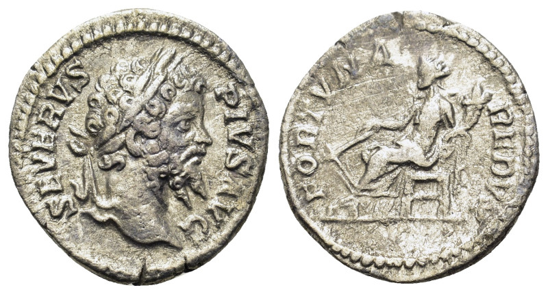 Septimius Severus (193-211). AR Denarius (18mm, 2.86g). Emesa mint. IMP CAE L SE...