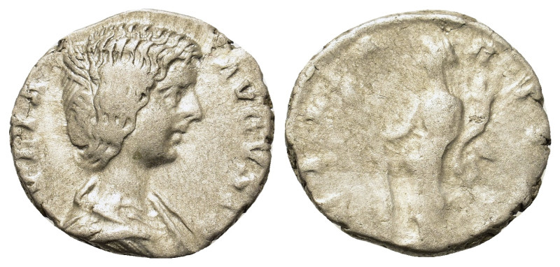 Julia Domna (Augusta, 193-211). AR Denarius (17,2mm, 2.8g). Rome. Draped bust ri...