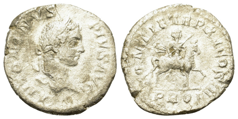 Caracalla (198-217). AR Denarius (19,1mm, 2.7g). Rome, AD 208. Laureate head r.,...