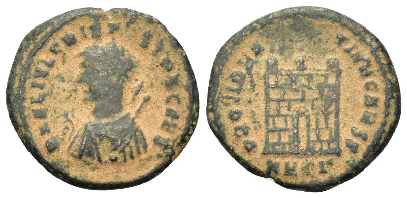 Licinius II (Caesar, 317-324). Æ Follis (19,4mm, 2.8g). Heraclea. Laureate and d...