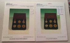 Platt M. Renaud M.D. 2 Cataloghi. 1) Ancienne Collection Simeon. Paris 12 Decembre 1992. Brossura ed. pp. 35, lotti 211, ill. in b/n, 2) Collection Si...
