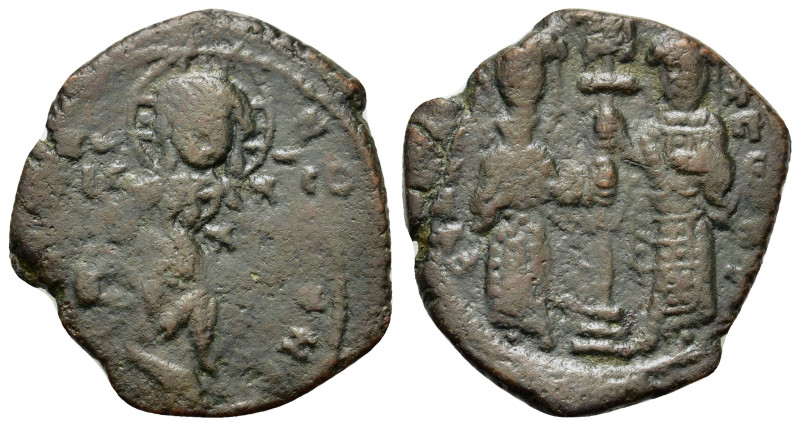 Constantine X and Eudocia (1059-1067). Æ 40 Nummi (26mm, 7g). Constantinople. Ch...