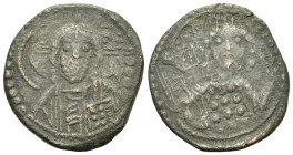 Michael VII Ducas (1071-1078). Æ Follis (25.2mm 4.77g). Constantinople. IC-XC at top left and top right of nimbate bust of Christ facing, nimbate cros...