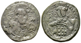 Michael VII Ducas (1071-1078). Æ 40 Nummi (27,7mm, 5.9g). Constantinople. Bust of Christ Pantokrator facing; star to l. and r. R/ Crowned bust of Mich...