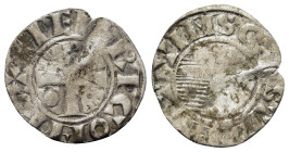 France, Provins. Henry I (1152-1180). BI Denier (19mm, 0.9g). Comb; star and annulet above. R/ Cross; star, pellets and crescent in quarters. Poey d'A...