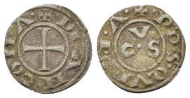 Italy, Ancona (Republic) BI Denaro. Before 1392. ✠ • DE ANCONA •, cross pattée / ✠ • PP • S • QVI • RI • A • around CVS. Duccini-Mancinelli p. 38, 2; ...