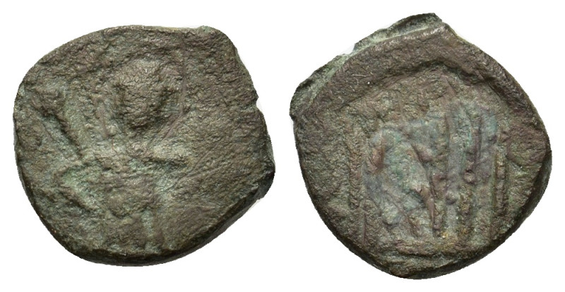 Italy, Capua (Kingdom of Sicily). (1135-1144). Anfusus(?) Æ Follaro (13mm, 1.5g)...