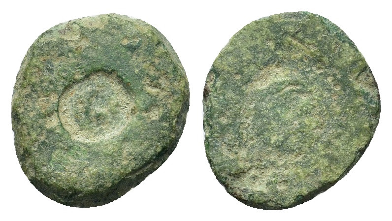 Uncertain XI-XII century AD, Æ Weight (11.3mm, 0,85g.) countermark in oval punch...