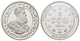 Belgium. Baldovino I (1951-1993). AR 5 Ecu 1987. (37mm, 22,9g)