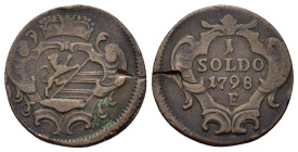 Italy. County of Gorizia. Leopold II (1790-1792). Francis II (1792-1804). AE 1 soldo 1798. (20mm, 3g).