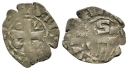 Italy, Rome. Senate, c. 14th-15th century. BI Denaro Provisino (19mm, 0.84g). Comb; star-S-crescent R/ Cross. Biaggi 2119.