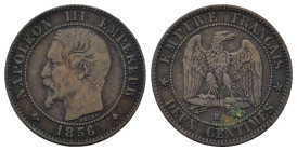France. Napoleon III (1852-1870). AE 5 Cent 1856. (20mm, 2g).