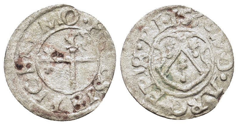 Livonia, Thomas Schoning (1528-1539). BI Schilling 1539, Riga (17,5mm, 0,8g). Ar...