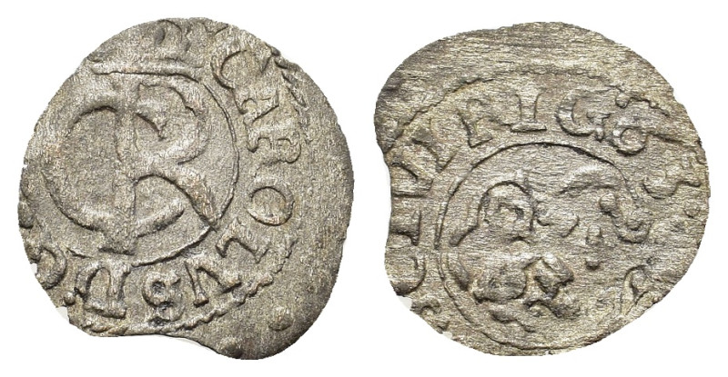 Livonia. Riga 1 Solidus (1663). Swedish Occupation (14,6mm, 0.32g).