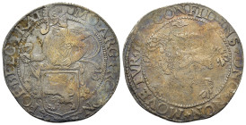Netherlands. West Friesland. Leeuwendaalder or Lion Daalder (1698). AR (40,4mm, 26,6g). Armored knight standing to left with head right, with plume on...
