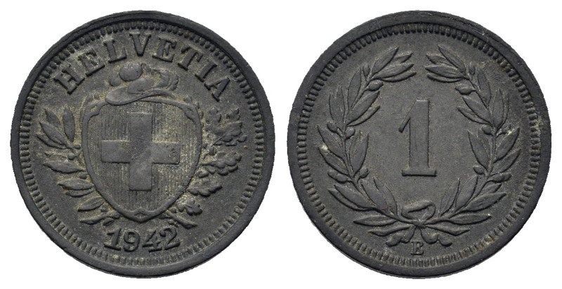 Switzerland. Federal State. AE 1 Rappen 1942. (16mm, 1,2g).