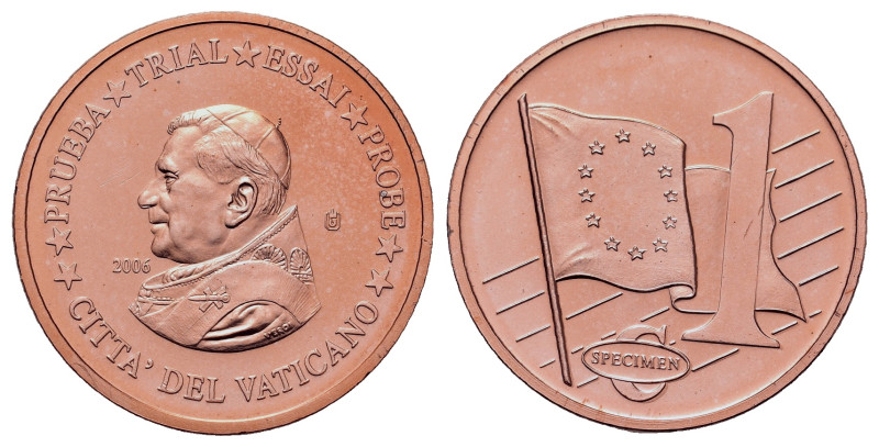 Vatican City. Benedict XVI ( 1927-2022). (Fantasy items). AE 1 Cent 2006. (22,1m...