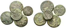 Lot of 5 Greek Æ coins, to be catalog. Lot sold as is, no return.