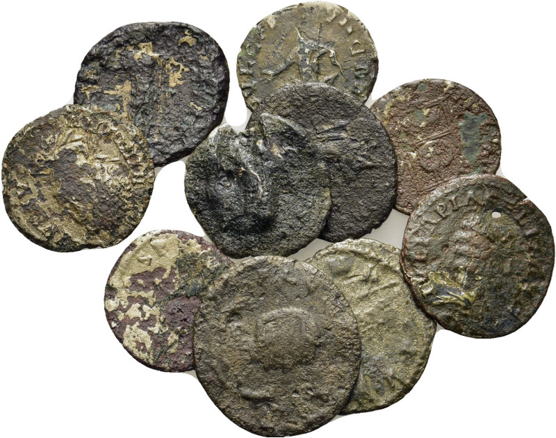 Lot of 10 Roman Imperial Æ coins, to be catalog. Lot sold as is, no return.