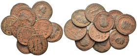 Lot of 10 Roman Imperial Æ coins, to be catalog. Lot sold as is, no return.