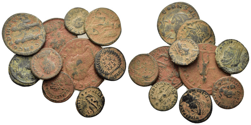 Lot of 10 Æ Roman Imperial coins, to be catalog. Lot sold as is, no return.