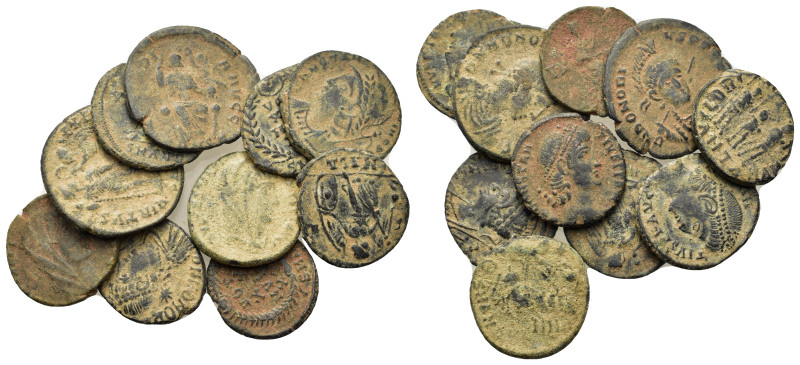 Lot of 10 Æ Roman Imperial coins, to be catalog. Lot sold as is, no return.