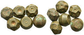 Lot of 6 Æ Byzantine-Medieval Weights. Lot sold as is, no return